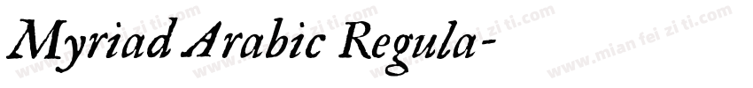 Myriad Arabic Regula字体转换